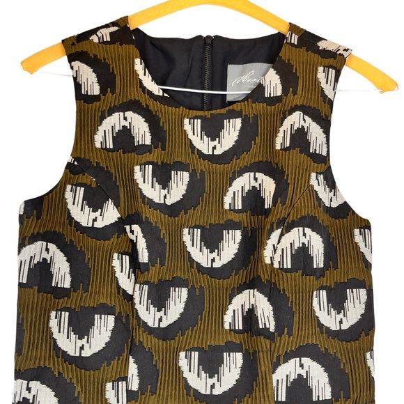 Anthropologie Hunter Dixon by Hunter Bell Adette Dress Olive Green Black Sz 2 - Picture 6 of 13